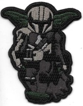 Star Wars Grogu the Child Figure in Mandalorian Armor Embroidered Patch ... - £6.25 GBP
