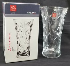 I) RCR Royal Crystal Rock Laurus Ultraclear Glass Vase Made in Italy - $29.69