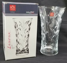 I) RCR Royal Crystal Rock Laurus Ultraclear Glass Vase Made in Italy - £22.20 GBP