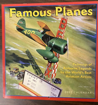 Famous Planes Paintings Of Airborne Legends- Aviation Artists- 2002 Calendar - £4.08 GBP