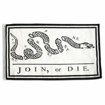 3X5 Benjamin Franklin Join Or Die White Double Sided 3Ply With Liner Flag 3'X5' - $19.88