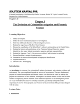 Solution Manual For Criminal Investigation 13th Edition By Charles Swans... - $25.13 CAD
