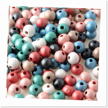 1000 Pcs Assorted Color Wooden Beads - DIY Jewellery Making - Polished 8... - £17.96 GBP