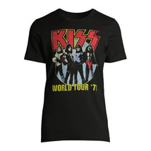 KISS World Tour 1977 Rock and Roll Men&#39;s Graphic T-shirt  size 2XL- new - £7.82 GBP