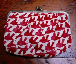 Icing by Claires Red White Swallows Birds Small Handbag Clutch w/ Coin P... - $14.99