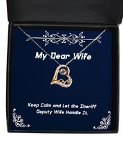 Cool Wife Gifts, Keep Calm and Let The Sheriff Deputy Wife Handle It, Beautiful  - £38.36 GBP