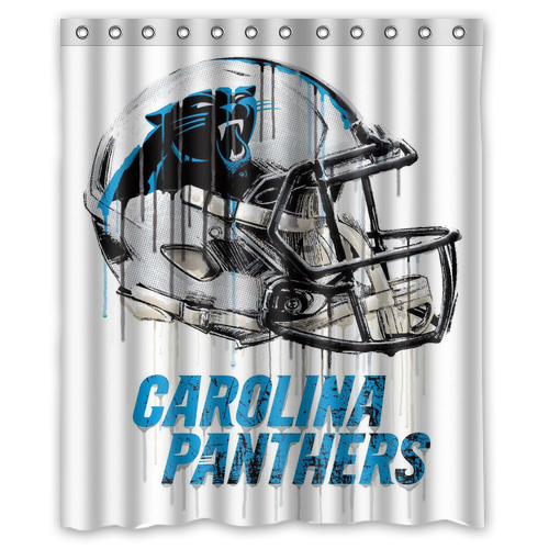 New!!! Carolina Panthers Custom Waterproof Polyester Shower Curtain 4 Size Item image 11
