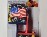 Stars and Stripes With Fireworks Flag Patriotic Wilton 3&quot; Fun Pix 12 Pac... - $11.87