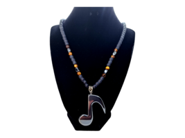 Hematite music note beaded necklace - £29.03 GBP