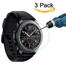 3 Pack Clear 9H Tempered Glass Screen Protector For Samsung Gear S3 Frontier - £12.58 GBP