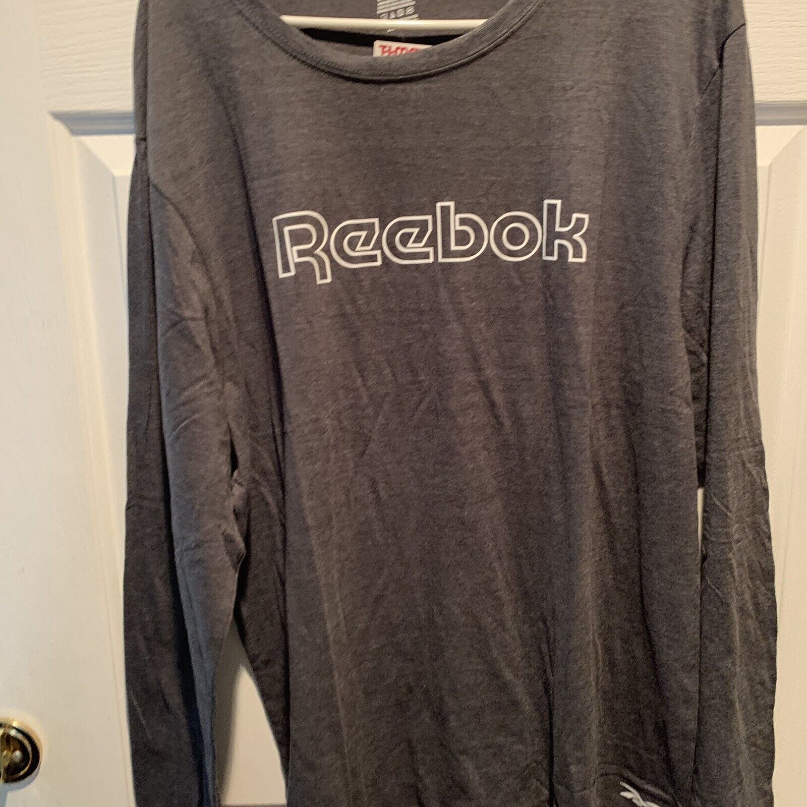 Primary image for Reebok long sleeve shirt Large Hunter Gray #22-0158 New With Tags