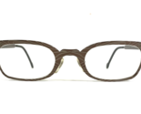 Vintage La Eyeworks Brille Rahmen SANTO 414 Brown Silber Rechteckig 45-2... - $64.89