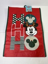 Disney Mickey Mouse Christmas Reusable Eco Green Gift/Shopping Bag 13.5 X 19 X 8 - £3.98 GBP