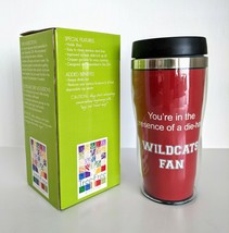 Tree-Free Greetings Wildcats Football Fan Stainless Lined Travel Mug 16 oz - New - £9.45 GBP