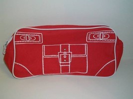 Clinique Hand Travel Makeup Bag Cosmetic Purse RED New - $242.13 MXN