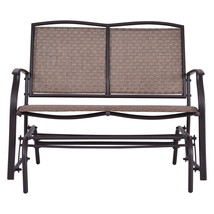 In/Outdoor Glider Rocking Bench Patio 2 Seater Chair Loveseat Armchair Backyard - £124.24 GBP