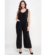 Velvet Plisse Overall Jumpsuit - $31.75