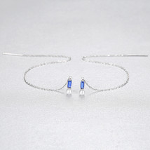 Tanzanite Earrings S925 Silver Earrings Simple Pearl Earrings South Korea al Ear - £18.91 GBP