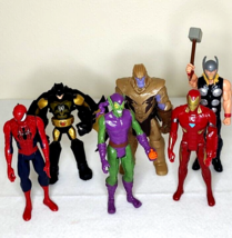 Marvel &amp; DC Titan Hero Series 12 Inch Action Figures Lot of 6 READ - $18.69