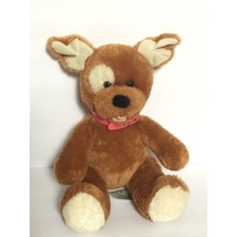 BAB Build A Bear Brown Sugar Puppy Dog Pink Collar Plush Stuffed Animal Soft Toy - £31.45 GBP