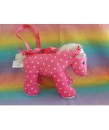 Toby Enterprises Girls Pink Polka Dot Pony Plush Purse  - £7.74 GBP