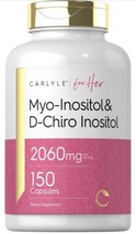 Myo-Inositol &amp; D-Chiro Inositol | 2060mg | 150 Capsules | Non-GMO | by Carlyle - $11.77