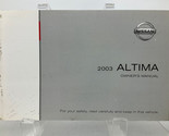 2003 Nissan Altima Owners Manual Handbook OEM B04B40021 - $12.37