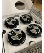 BMW Floating Wheel Centre Hub Caps SET OF 4 68mm Real Carbon Fiber - $160.49 CAD