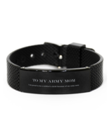 Lovely Army Mom Black Shark Mesh Bracelet,  I am proud to be a soldier&#39;s... - $24.70