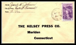 1935 US Cover - Fairmont, West Virginia to Meriden, Connecticut D25 - $2.96