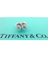 $3,900 Tiffany &amp; Co. Platinum 0.38ct H VS1 Round Diamond Stud Solitaire ... - $2,538.23 CAD
