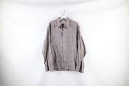 Vintage 70s Viyella Mens Large Distressed Wool Blend Knit Collared Button Shirt - £31.69 GBP