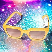 French Connection Yellow Plastic Chunky Square with Gradient Lens New Wi... - $39.59
