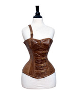 High Quality real Leather Brown SteamPunk Overbust-Corset - $109.99