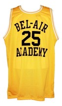Carlton Banks #25 Bel-Air Academy Basketball Jersey New Sewn Yellow Any Size - £27.45 GBP+