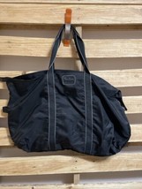 Vintage Pierre Cardin Black Canvas Duffel Bag Travel Overnight Bag KG - $21.78