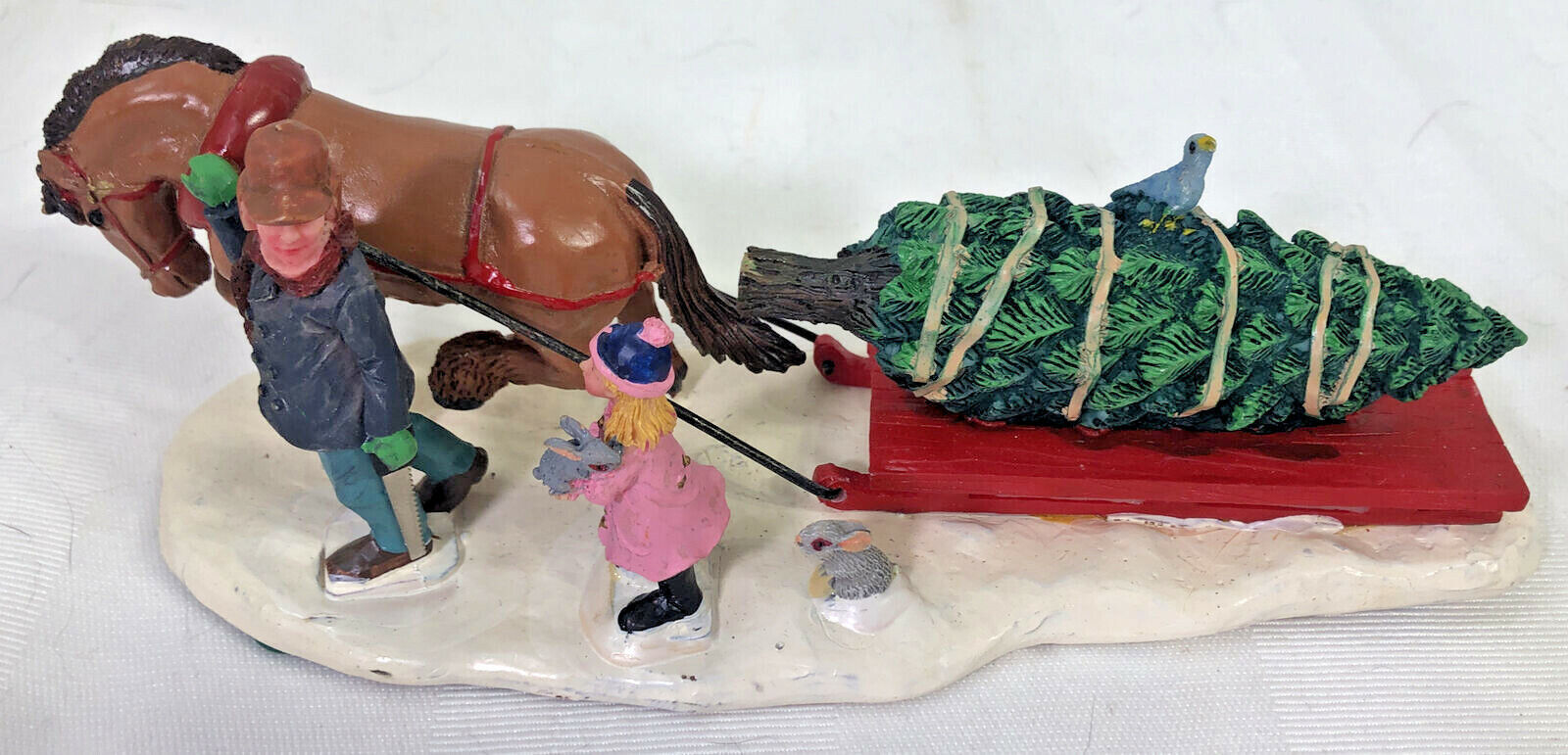 Lemax Village Collection Horse Pulling Sleigh w/Christmas Tree - $17.70