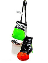 Mexico Mexican Mini Boxing Gloves Car Flag Decoration Mirror Hanging Ornament - £7.07 GBP