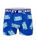 Crazy Boxer Bud Light Repeating Logo Men&#39;s Boxer Briefs Blue - £15.62 GBP