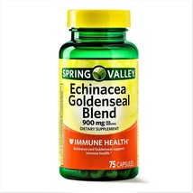 Spring Valley Echinacea &amp; Goldenseal Extract Blend 900mg 75 Vegetarian C... - $20.69