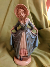 Chalkware Lady Figurine Vintage image 8