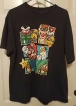 Super Mario Brothers Mens XL Characters T Shirt Black 2011 - £9.10 GBP