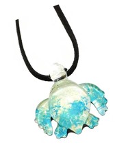 Sky Blue Sea Turtle Art Glass Blown Sea Animal - - $64.31