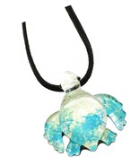 Sky Blue Sea Turtle Art Glass Blown Sea Animal - - £50.39 GBP