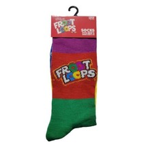 Kelloggs Froot Loops Crew Cazy Socks Mens Womens Red Green Unique Fun - £7.88 GBP