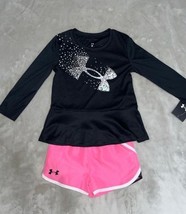 Lot of Toddler Girl&#39;s Under Armour Black Tunic &amp; Pink Running Shorts Siz... - $331.52 MXN