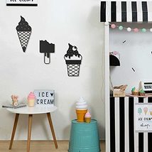 LaModaHome - Ice Cream Set of 3 Metal Wall Art Set,Wall Decor, Living Room, Bedr - $69.75