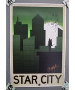 Arrow TV series “Star City&quot; poster 18x12 signed by Katrina Law and Kelly Hu - £68.22 GBP