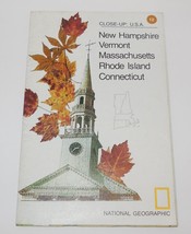 1977 National Geographic Close-Up Map #12  New Hampshire Vermont Massachusetts - £7.62 GBP