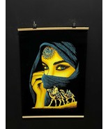 Hand-Painted Black Velvet Artwork, Ancient Egyptian Painting Bedouin Wom... - $1,825.93 MXN
